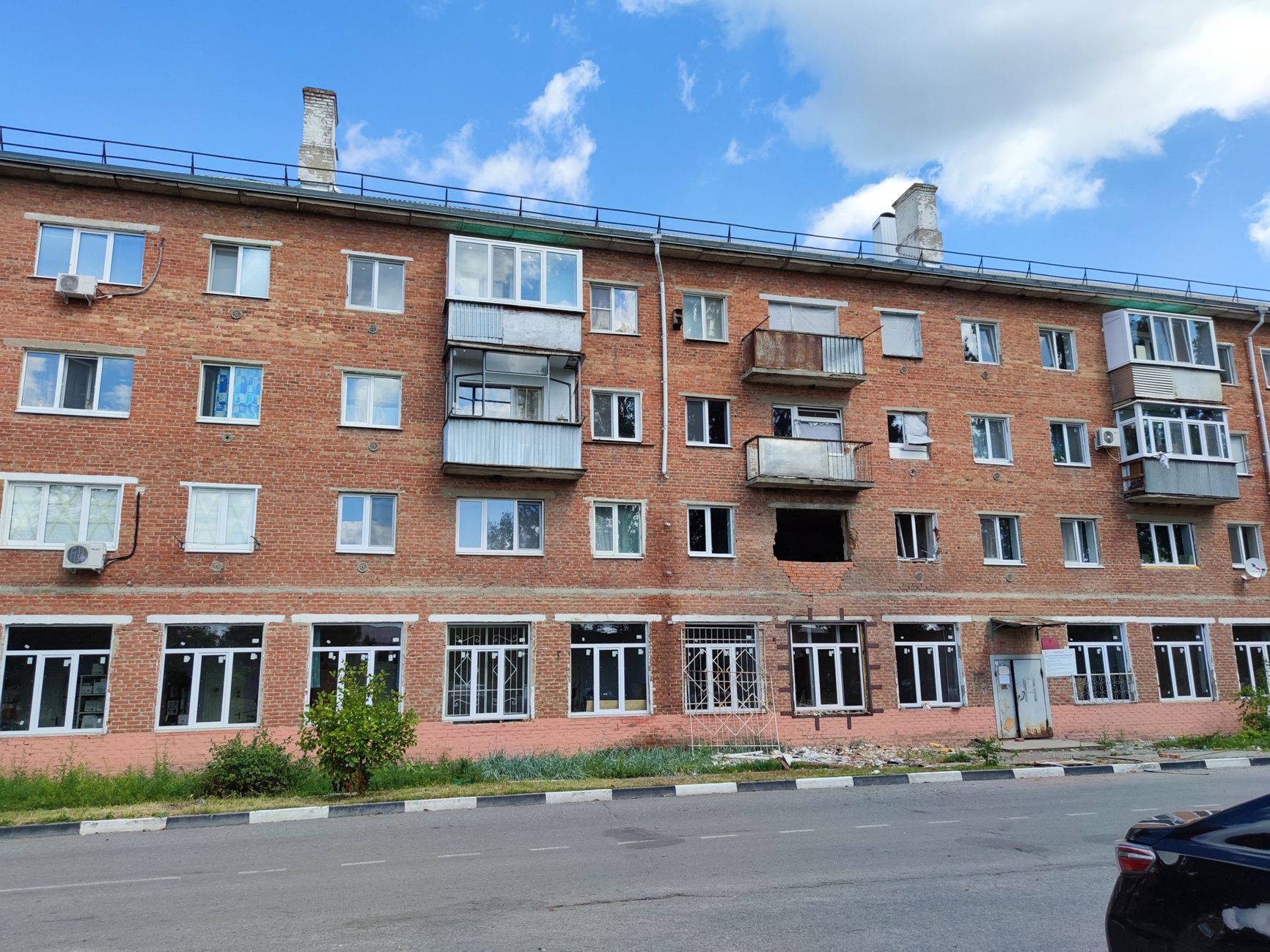 In many houses, new double-glazed windows have replaced those shattered by explosions